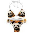 thumbnail image 1 of Panda Sunflower Detachable Sponge Adjustable Strap Bikini Set Two-Pack - Ideal for Beach & Pool Parties, 1 of 6