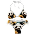 thumbnail image 1 of Panda Sunflower Detachable Sponge Adjustable Strap Bikini Set Two-Pack - Ideal for Beach & Pool Parties, 1 of 6