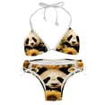 thumbnail image 1 of Panda Sunflower Detachable Sponge Adjustable Strap Bikini Set Two-Pack - Ideal for Beach, Pool, Vacation, 1 of 6