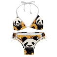 thumbnail image 1 of Panda Sunflower Detachable Sponge Adjustable Strap Bikini Set Two-Pack Swimsuit Women Bikini Sets, 1 of 6