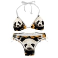 thumbnail image 1 of Panda Sunflower Detachable Sponge Adjustable Strap Bikini Set - Two-Pack for Beach and Pool Swimwear, 1 of 6