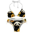 thumbnail image 1 of Panda Sunflower Detachable Sponge Adjustable Strap Swimsuit Set - 2 Pack for Beach & Pool Parties, 1 of 6