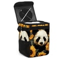 thumbnail image 1 of Panda Sunflower Foldable Car Trash Bin with Lid, Leak-Proof, Hanging Storage Bag - Car Garbage Can, Car Trash Bin for, 1 of 6