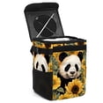 thumbnail image 1 of Panda Sunflower Mini Trash Can Car Trash Bin Trash Can for Car - Foldable, with Lid, Leak-Proof, Hanging Storage Bag, 1 of 6