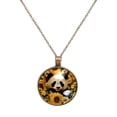 thumbnail image 1 of Panda Sunflower Necklace Personalized Custom Photo Round Pendant Adjustable Stainless Steel Necklaces with Gift Box for Men Women Mothers Valentine's Jewelry Gift, 1 of 6