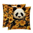 thumbnail image 1 of Panda Sunflower Pillow Covers Inserts - Set of 2 Chair Pillow Covers, Decorative Pillows - Available in 16x16, 18x18, and 20x20 Inches with Unique Patterns for Any Occasion, 1 of 6