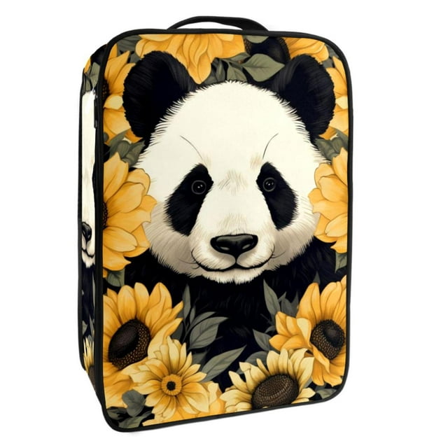 Panda Sunflower Polyester Shoe Boxes - Durable & Versatile Storage ...