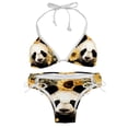 thumbnail image 1 of Panda Sunflower Stylish Swim Suits Bikini Set: Detachable Sponge, Adjustable Strap, Two-Pack - Ideal for Beach and Pool %{scenes, 1 of 6