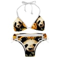 thumbnail image 1 of Panda Sunflower Swimsuit Women Bikinis: Detachable Sponge Adjustable Strap Bikini Set Two-Pack Beach Pool Vacation., 1 of 6