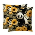 thumbnail image 1 of Panda Sunflower Velvet Decorative Throw Pillow Inserts - Set of 2, Chair Pillow Covers - Unique Patterns, 16x16, 18x18, 20x20 Inches for Home Decor & More, 1 of 6
