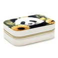 thumbnail image 1 of Panda Sunflower Velvet Portable Storage Box with Removable Compartment – Jewelry Display, Earring Holder, Necklace Holder – Great Gift, 1 of 7