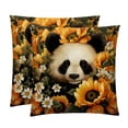 thumbnail image 1 of Panda Sunflower Velvet Throw Pillow Covers Set of 2 | Unique Patterns in 16x16, 18x18, 20x20 Inches |for Home Decor and Gifts | Includes Pillow Inserts | Throw Pillow Inserts Included, 1 of 6
