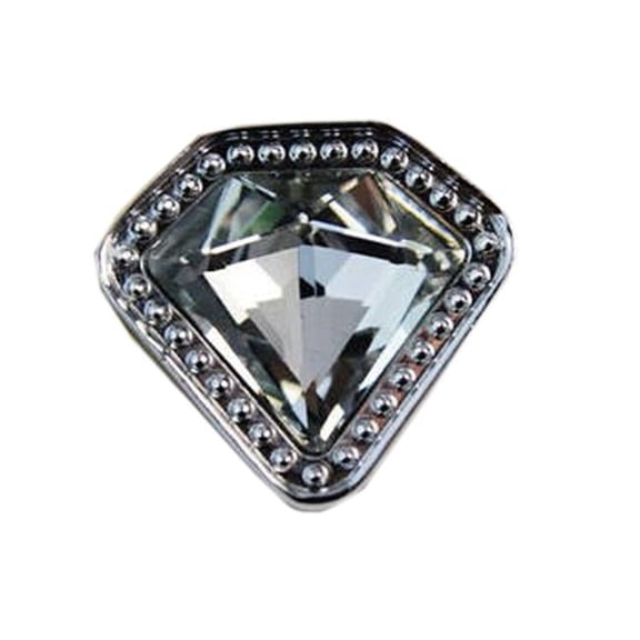 Panda Superstore  1.25 x 1.25 x 0.98 in. Fabulous Diamond Crystal Drawer Handles, Pulls & Knobs, Silver - Set of 3