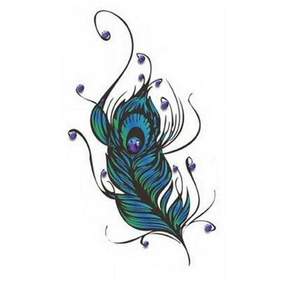 Panda Superstore  2 Piece Temporary Concealer Feathers Fake Body Fashion Tattoos