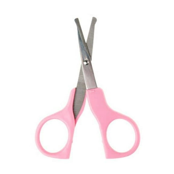 Panda Superstore PS-BEA3006300011-ALAN00904 3 Of Round Head Eyebrow Fix Eyelash Nose Hair Scissors, Pink - Hot Stainless Steel