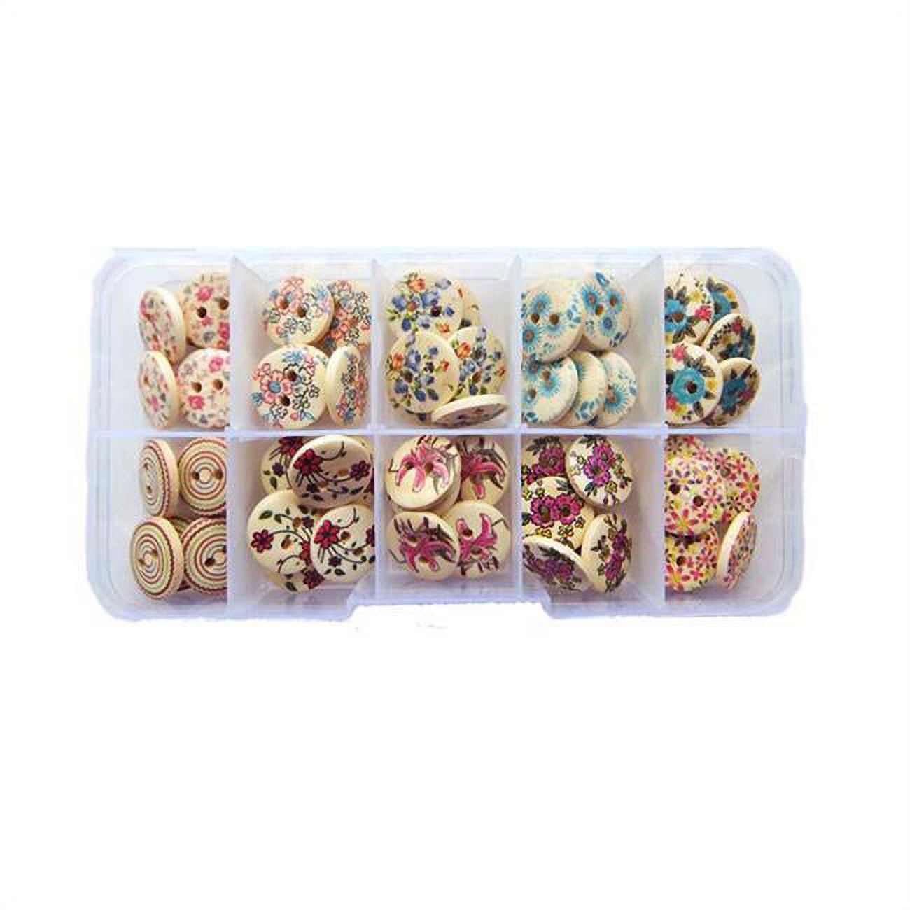 Panda Superstore  60 Piece Decoration Buttons for Clothing - Shoes & Hats - 130 x 66 x 22 mm