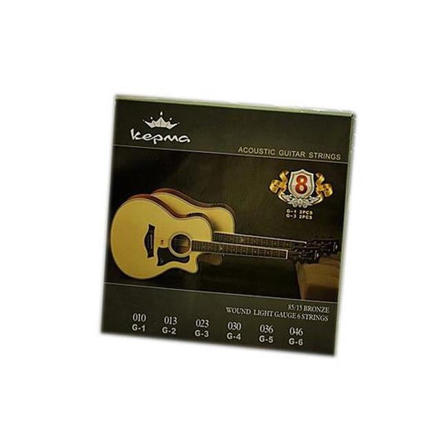 Panda Superstore  85 by 15 Bronze Light Acoustic Guitar Strings Set - 8 Strings