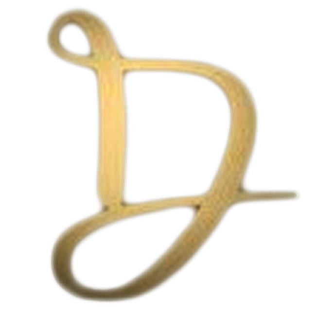 Panda Superstore  Brass House Address Hardware Modern House Number Mailbox Letters Decorative Signs - House Letters D