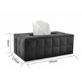 thumbnail image 1 of Panda Superstore  Classic Checks - Leather Rectangle Random Carton & Tissue Paper Holder - Black, 1 of 1