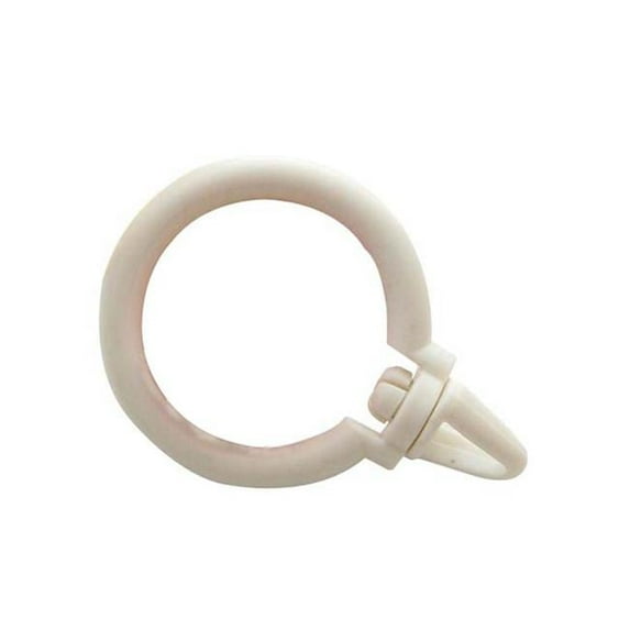 Panda Superstore Classic Curtain Accessory Plastic Curtain Hanger Rings, Internal Diameter 4.2 cm, White - Set of 30