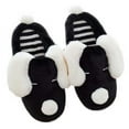thumbnail image 1 of Panda Superstore  Cute Dog Kids Indoor Winter Warm Plush Slippers for Boys Girls, Black, 1 of 1
