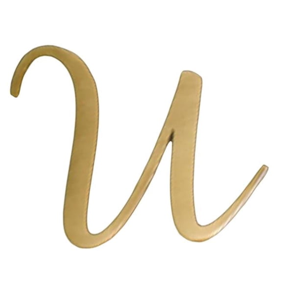 Panda Superstore DIY Brass Address Numbers Alphabet Decor House Sign Cafe Wall Decor, Letter U
