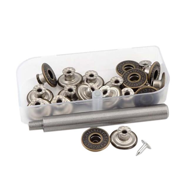 Panda Superstore  Decorative Craft Metal Buttons for Bag - Clothing - Shoes & Hat - 17 x 17 mm