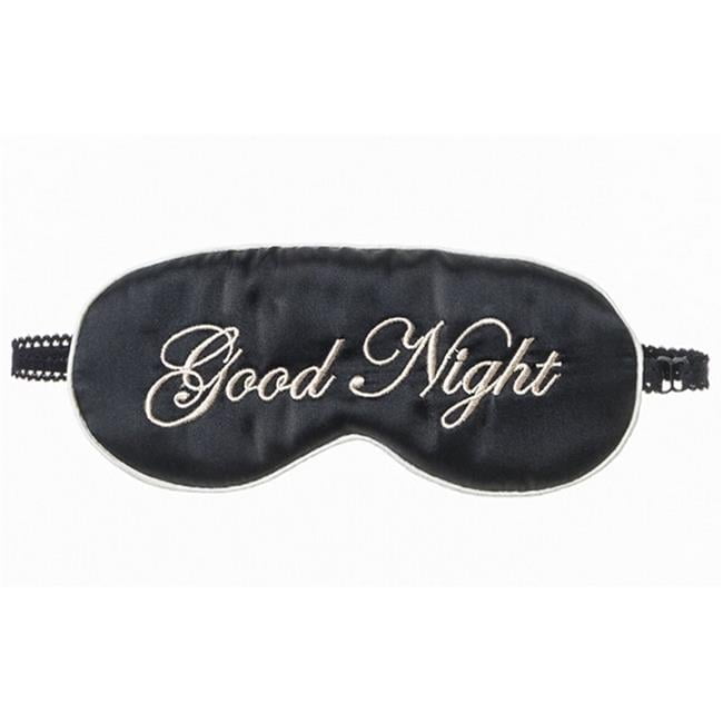 Panda Superstore  Double Sided Silk Eyeshade Sleep Eye Mask - Black - Good Night