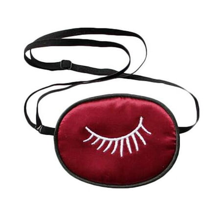 Panda Superstore EM-BEA11061971-ARIEL02005 Kids Soft Silk Eye Patch - Red Eyelashes Pattern