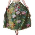 thumbnail image 1 of Panda Superstore  Ethnic Grenadine Cotton Linen Bust Maxi Skirt - Asian Medium - Vivid Lotus, 1 of 1