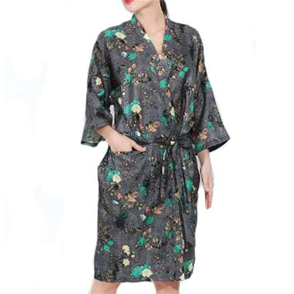 Panda Superstore  European Style Client Gown Robes Hairdressing Gown for Clients - Black