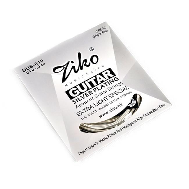 Panda Superstore PS-MUS11967851-EMILY02053 Extra Light Silver-pleated Acoustic Guitar Strings, Full Set