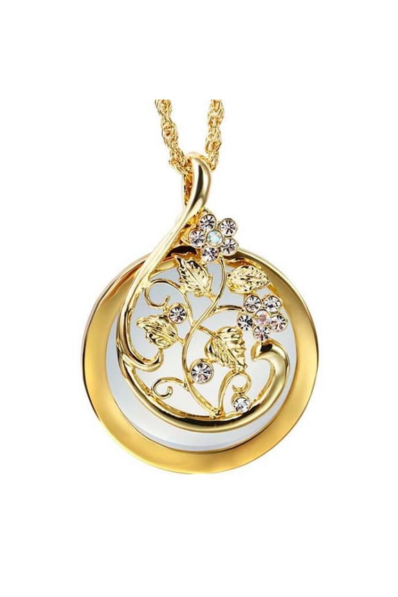 Fashion Magnifying Glass Necklace Clavicle Necklace Magnifier, Gold