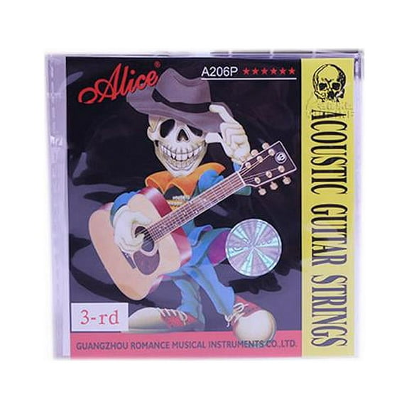 Panda Superstore  G-3rd Coated Copper Alloy Single Acoustic Guitar Strings - Set of 5