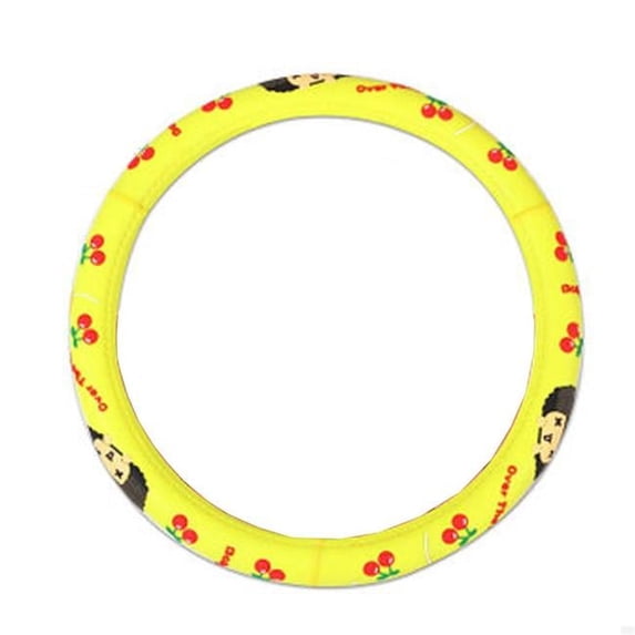 Panda Superstore Girly Favorite Cute Cartoon Latex Steering Wheel Cover - Yellow - 38 cm