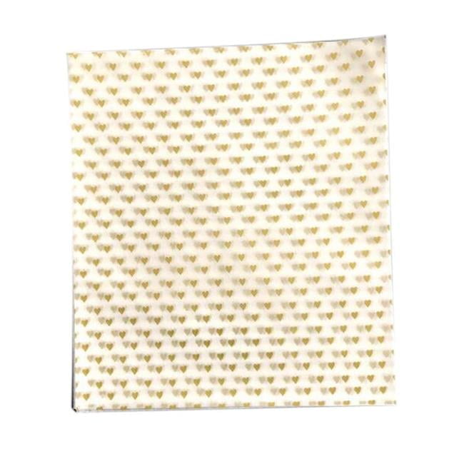 Panda Superstore  Golden Love Pattern Wax Greaseproof Baking Paper - Set of 50