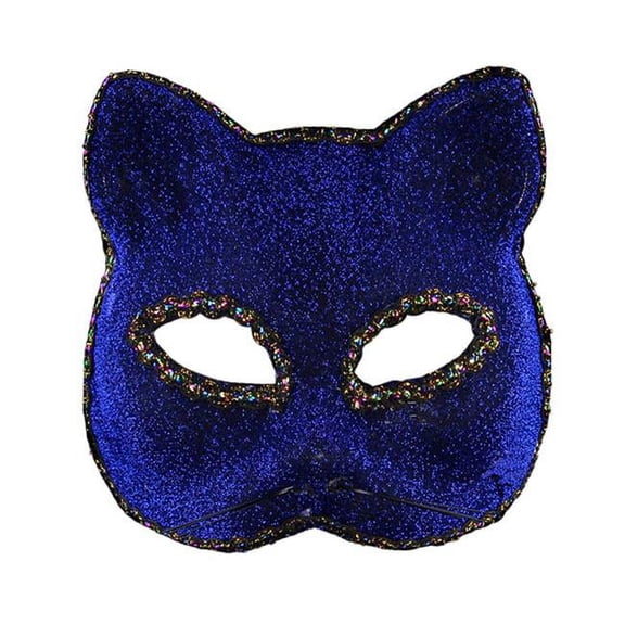 Panda Superstore  Halloween Fox Mask Novelty Halloween Mardi Gras Face Mask Costume Accessory, Blue