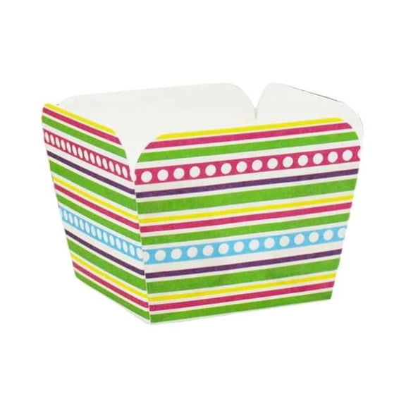 Panda Superstore Heat - Resistant Cupcake Paper Baking Cup Square Muffin Cup - Rainbow - 100 Piece