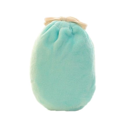 Panda Superstore Hot Water Bottle with Cozy Flannel Drawstring Cover for Hot & Cold Therapy Pain Relief, Light Green