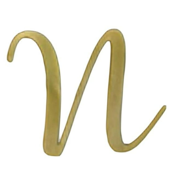 Panda Superstore House Address Letters Decorative Brass Metal Home Address Number Door Sign, Letter N