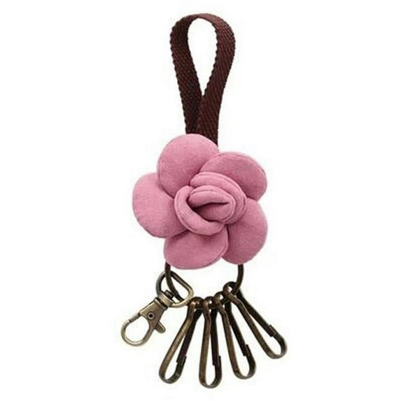 Panda Superstore KE-HOM3019201-JELLY05133 Beautiful Rose Key Case Key Holder Ring Keychain with 4 Hooks, Pink