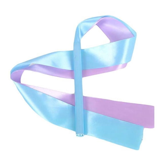 Panda Superstore Kids Dance Streamers Gymnastics Ribbon, Light Blue & Lilac - 2 Piece