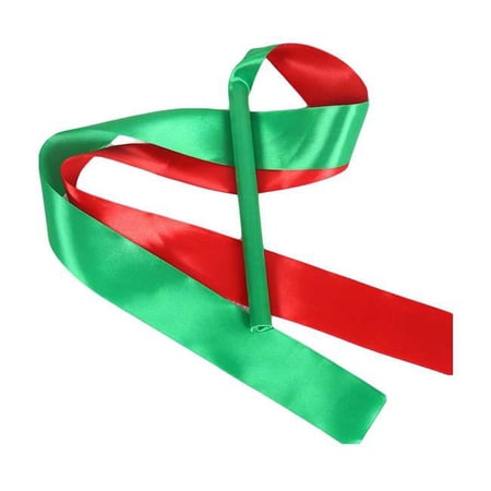 Panda Superstore Kids Streamers Gymnastics Dance Ribbon Dancing Props, Green & Red - 2 Piece