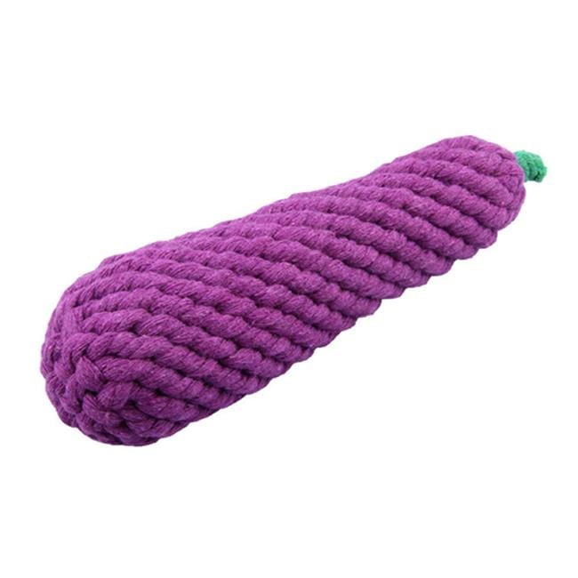 Panda Superstore  Knot Rope Ball Chew Dog Puppy Toy Pet Chew Toy Cute - Eggplant
