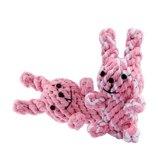 Panda Superstore  Knot Rope Ball Chew Dog Puppy Toy Pet Chew Toy Cute - Rabbit