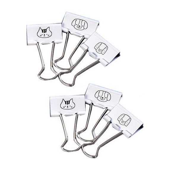 Panda Superstore Metal Binder Clips & Binders Animal Pattern Office Accessories Paper Clips - 12 Piece