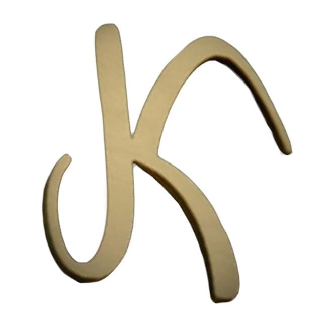 Panda Superstore  Modern House Number Home Decor Brass Alphabet Address Number Decorative Signs - Letter K
