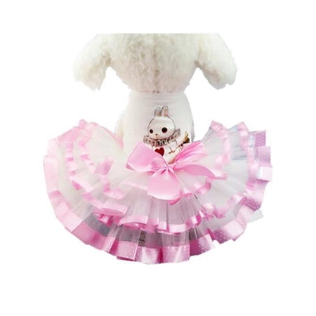 Panda Superstore Ovely Rabbit Pattern Bubble Skirt Clothes Grenadine Dogs Apparel