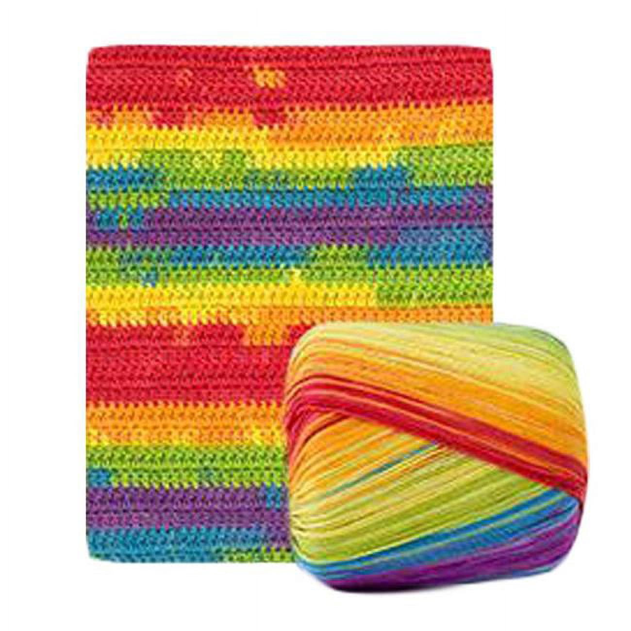 Panda Superstore PF-HOM262625011-DORIS00682-RP 1 Skein DIY Handcraft Lace Rainbow Amigurumi Crochet Doll DIY Knitting Yarn