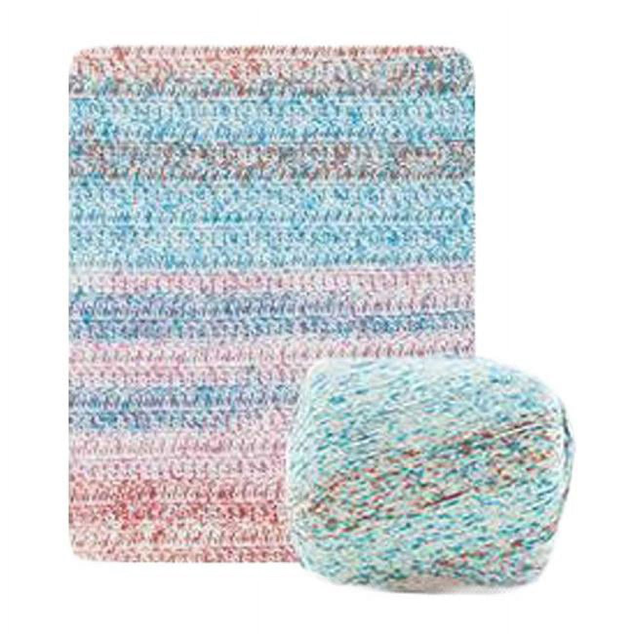 Panda Superstore PF-HOM262625011-DORIS00685-RP 2 Skeins Lace Cotton DIY Handcraft Crochet Figures Knitting Yarn, Blue & Pink